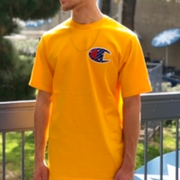 Champion Heritage Sublimated Logo T-Shirt Gold - Picture 1 of 3